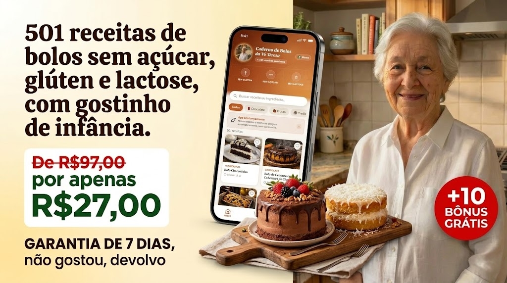 Caderno de Bolos da Vó Tereza - Edição Saudável